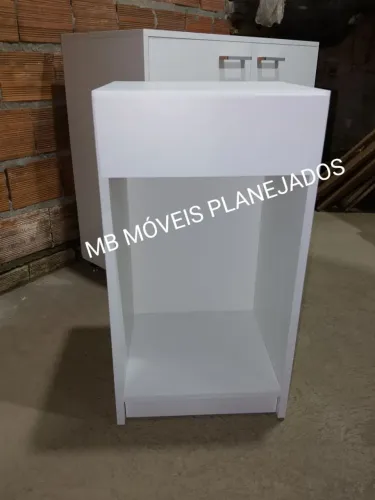 Mesa de cabeceira nova 100% MDF branco 