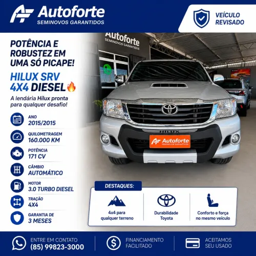 Toyota Hilux CD SRV D4-d 4X4 3.0 TDI Diesel AUT 2015