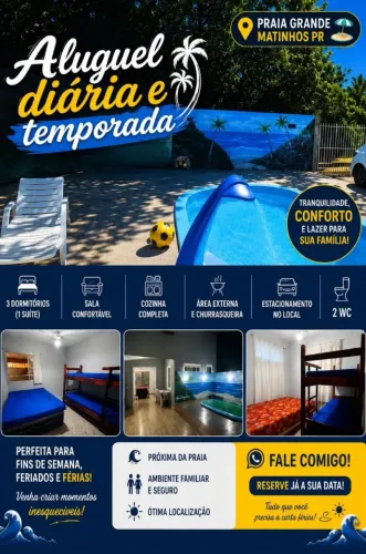 Casa com piscina em matinhos
