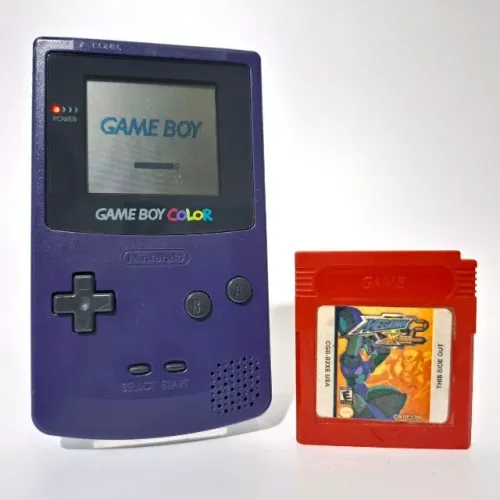 Nintendo game boy color grape + jogo mega man x2