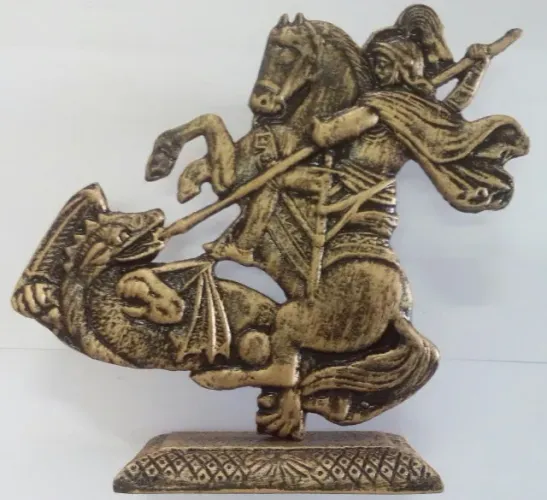 São Jorge Pequeno Decorativa de Alumínio