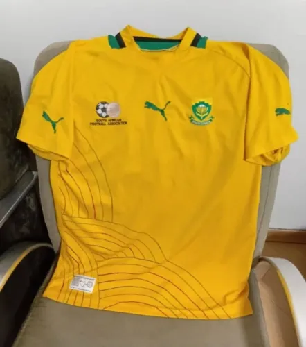 camisa original 2012 seleção áfrica do sul amarela tamanho m