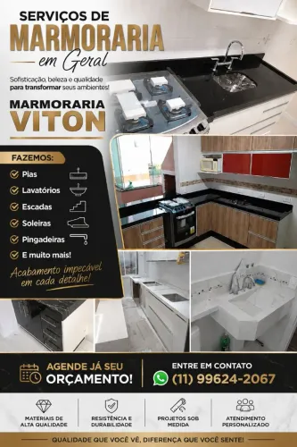 Marmoraria Viton - Seu Projeto em Mármore e Granito com Qualidade e Acabamento Impecável!