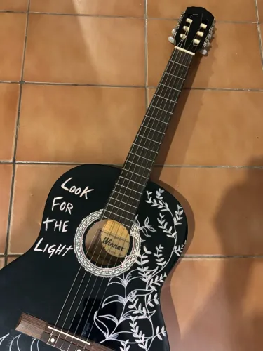 Violão Clássico Acústico Vogga Preto Nylon Com Capa Para Iniciantes 
