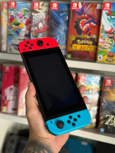 Nintendo switch v2 bloq. Completo com garantia