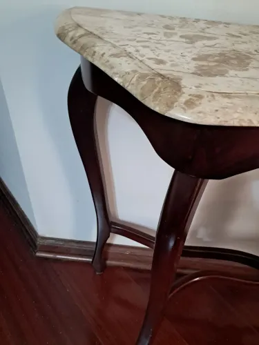 Aparador 1 - madeira de lei e mármore travertino