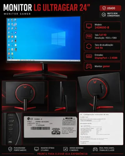 DESAPEGO - MONITOR GAMER 24 POLEGADAS 144Hz