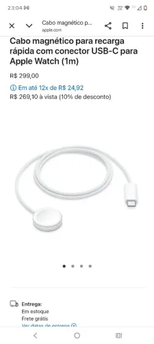 Cabo magnético para recarga rápida