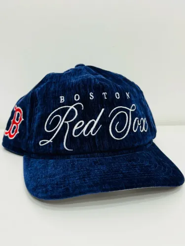 Boné Boston Red Sox azul marinho veludo novo