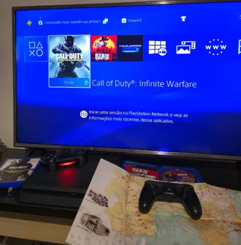 Ps4 Slim 1TB c/ 2 controles originais