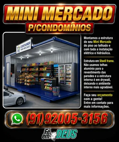ESTRUTURA P/MINI MERCADOS DE CONDOMÍNIOS