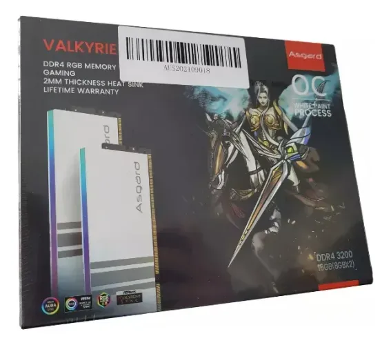 Memória Ram Asgard Valkyrie V5 3200mhz Rgb 16gb (2x8gb) Ddr4