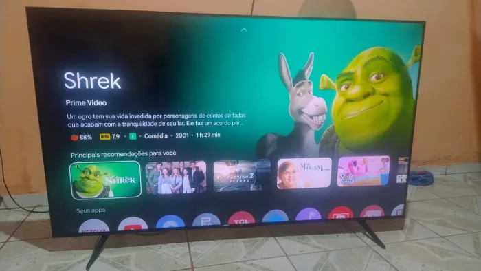 SMART TV TCL 65" ANDROID 4K COM BORDA INFINITA