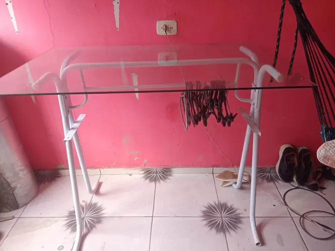 Mesa Ilha de vidro