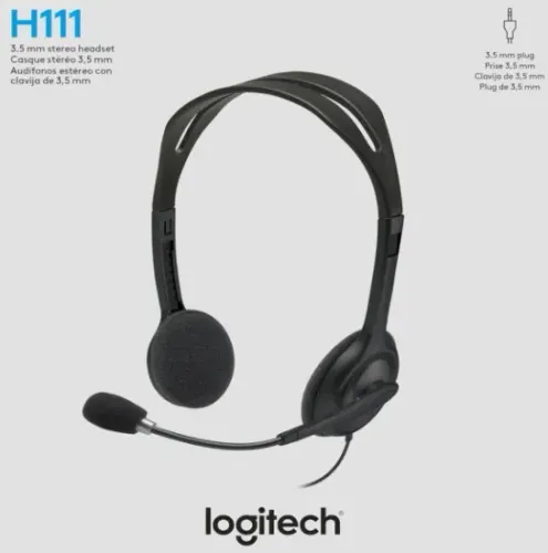 Headset Logitech H111 NOVO - Aceito cartão e entrego