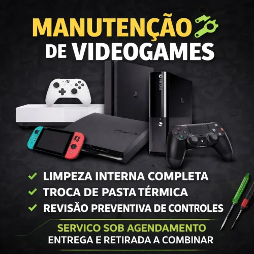 Manutenção preventiva consoles e controles 