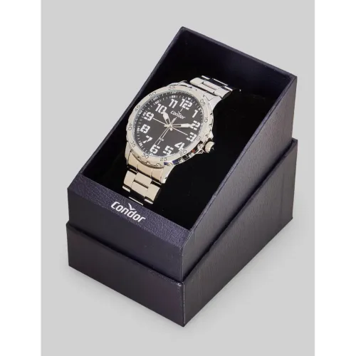 Relógio Condor Masculino Militar Prata - Co2035nru/4p Prata Preto