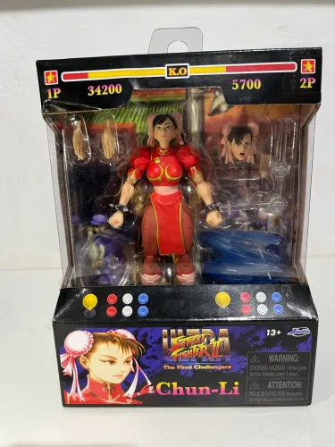 Chun-Li Player 2 Red - Street Fighter 2 Ultra Jada Toys 