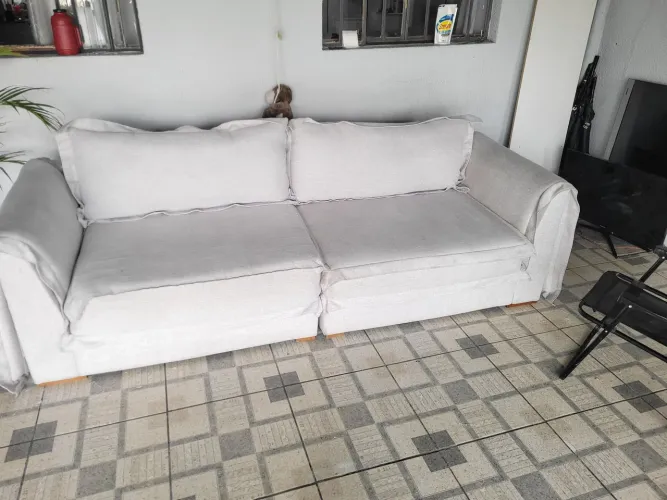 Vendo sofa de linho