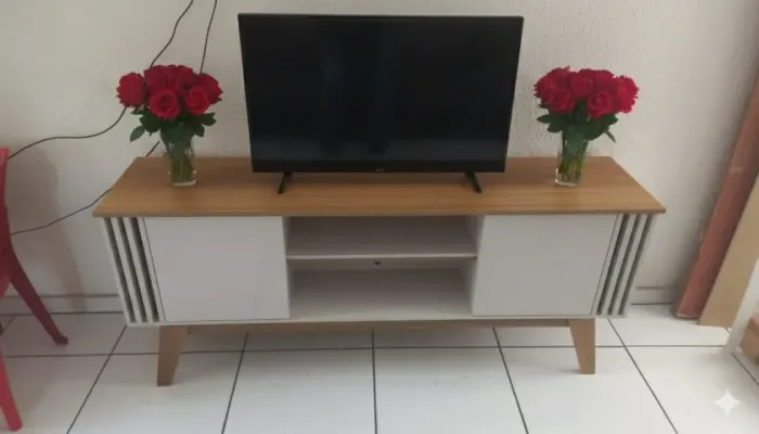 Oferta Deixe Sua Sala Mais Moderna! Rack Lindo e Funcional com Preço Imperdível ?