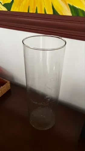vaso cilíndrico alto decorativo