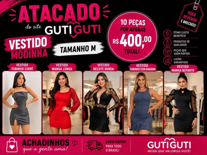 ATACADO 10 VESTIDOS POR