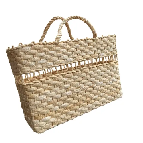 Artesanatos em palha de milho bolsas e cestos 