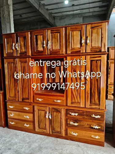 Guarda roupa de casal 6 portas novo madeira muiracatiara frete grátis.