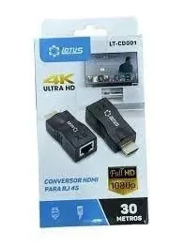 conversor extensor rj45 x hdmi lotus 30 metros