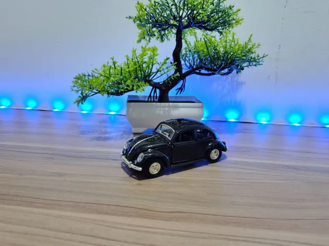 CARRRINHO FUSCA PRETO MINIATURA COLECIONAVEL 