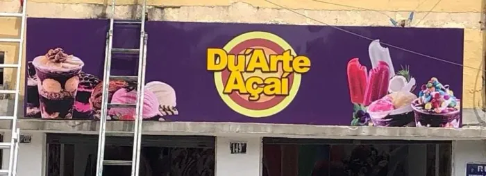 Placa em ACM para letreiro com armação de ferro.