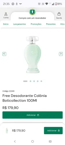 Perfume boticário Free
