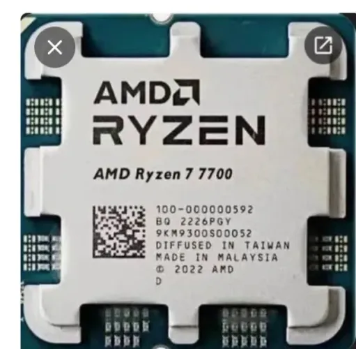 Processador AMD Ryzen 7 7700, 3.8GHz (5.3GHz Max Turbo).