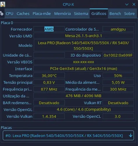 AMD Radeon RX 550 4GB GDDR5 - Excelente Estado!