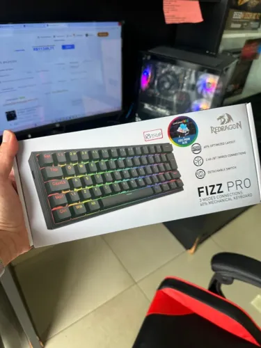 Teclado Mecânico Redragon Fizz Pro Sem Fio 60% - WIKI 