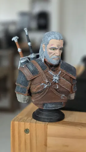 Busto Geralt de Rívia - The Witcher (Impressão 3D) - Pronta Entrega