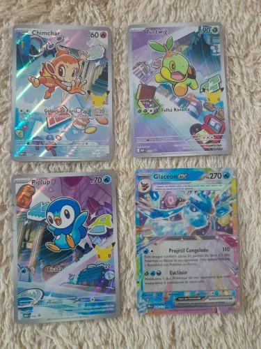 Conjunto de cartinhas pokémon