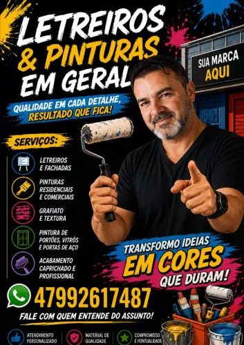 Letreiros, Pinturas Residenciais e Comerciais - Fachadas
