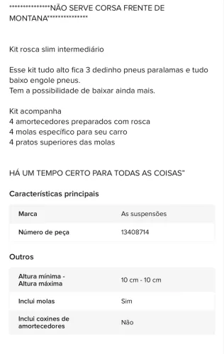 Suspensão a rosca SLIM 