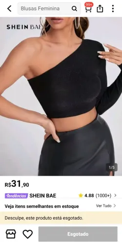 Blusa de lurex preta