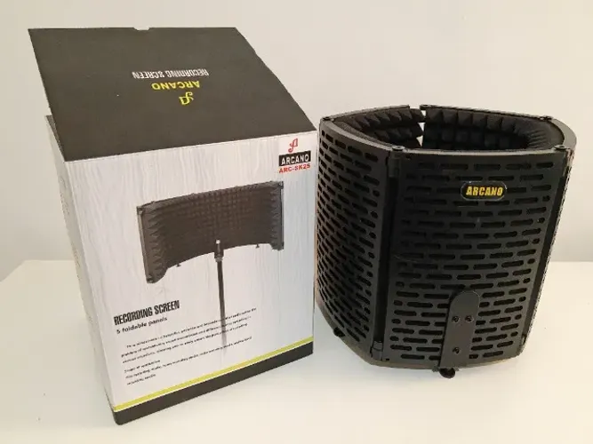 Vocal Boot Difusor Acústico Arcano C/ 5 Painéis Dobráveis + pop filter