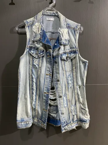 Colete Feminino Jeans Destroyed