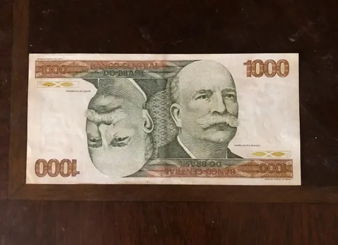 Cédula antiga de 1000 cruzeiros- 1980