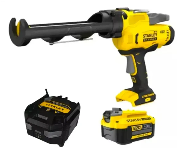 Pistola Aplicadora de Silicone c/ Bateria 20v e Carregador - SCE600B-B - STANLEY