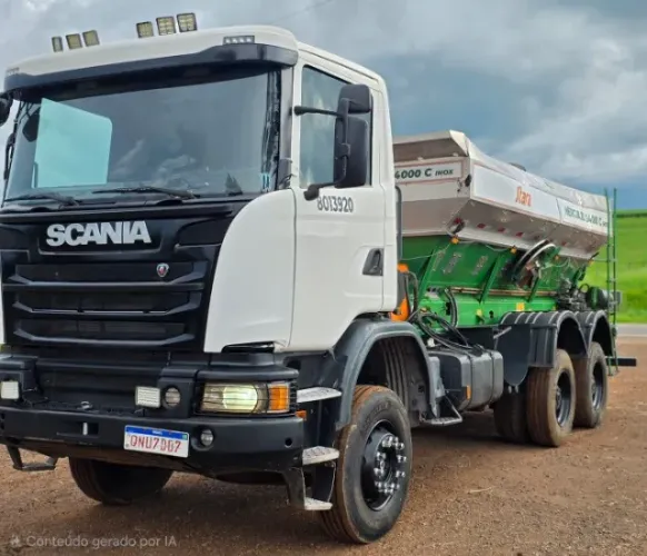 Scania G 440 G-440 A 6x4 + Distribuidor de fertilizante