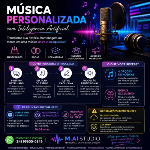 Música Personalizada com IA | Homenagens, Empresas, Eventos