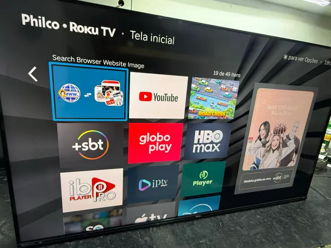 Tv led Philco rokutv 50 polegadas UHD 4K Wi-Fi YouTube Netflix borda infinita ENTREGO