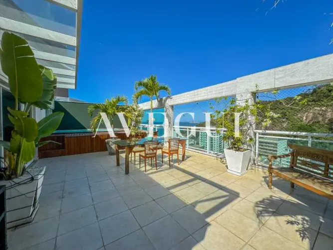 Cobertura à venda no Alto Leblon | 393m² | 4 suítes | Piscina, sauna e 3 vagas