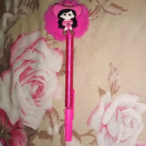 Caneta esferográfica rosa da Boiadeira 