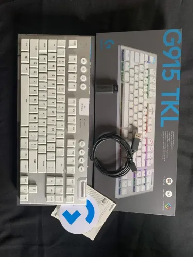 Logitech G915 TKL Branco Mecânico Wireless RGB ? Excelente Estado